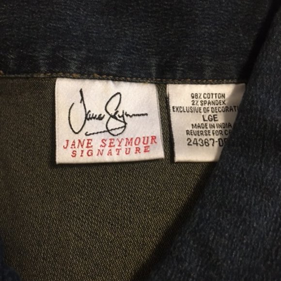 Jane Seymour Denim Jacket Vintage Size Large  Like New - Picture 6 of 13